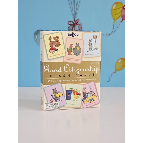 Eeboo Good Citizenship Flash Cards, Learning Cards - Picture 1 of 9